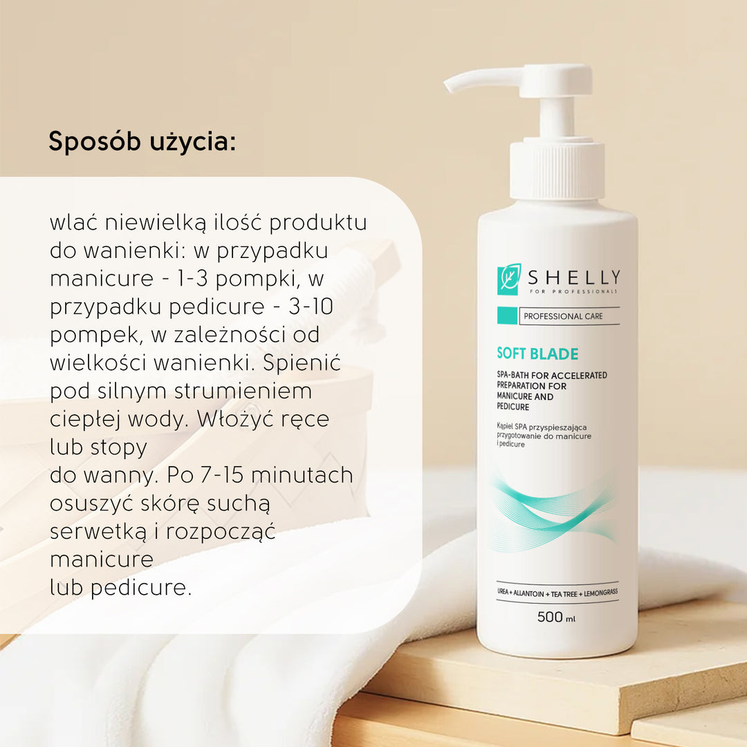 Spa bath for accelerated preparation for manicure and pedicure Soft blade - 500 ml
