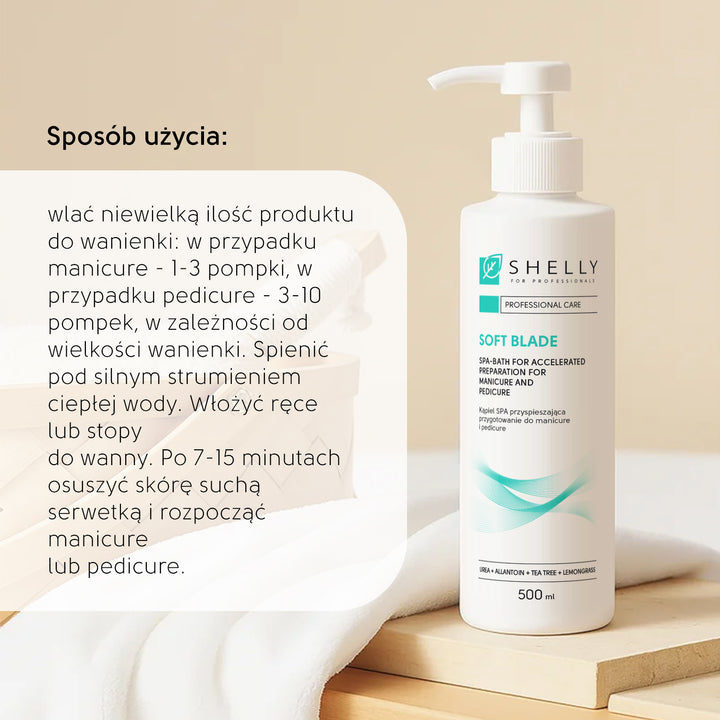Spa bath for accelerated preparation for manicure and pedicure Soft blade - 500 ml