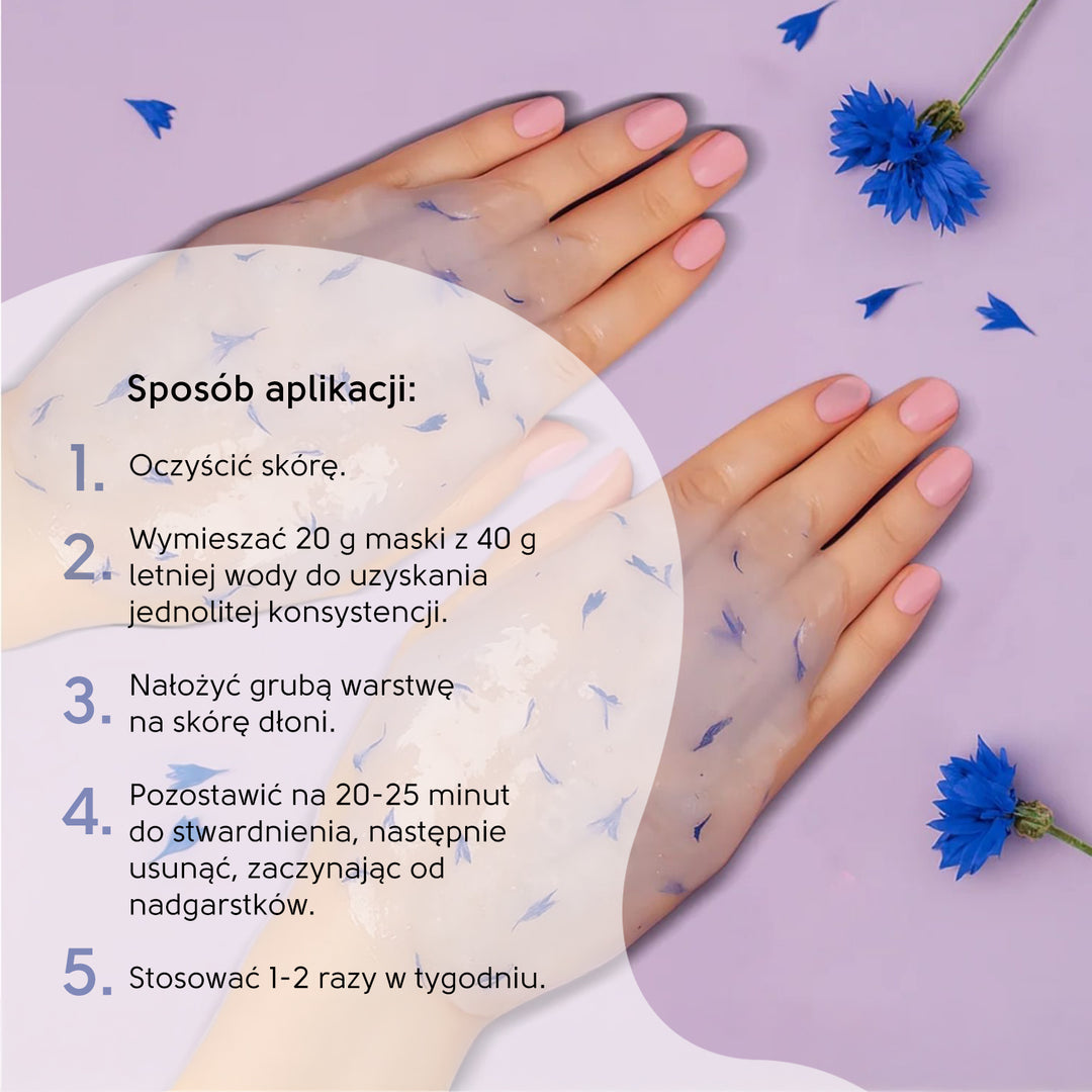 Hydrogel hand mask with cornflower petals – 200 g