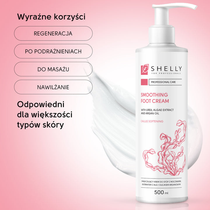 Softening foot cream with urea, algae extract and argan oil - 500 ml