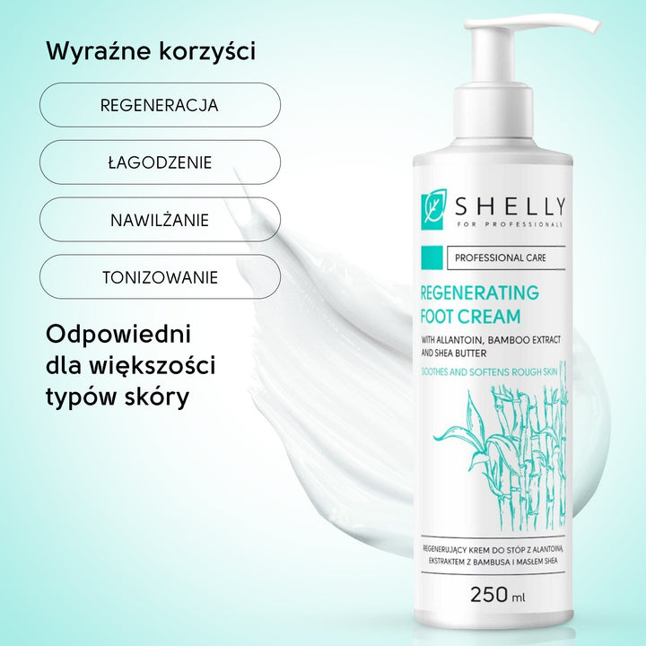 Regenerating foot cream with allantoin, bamboo extract and shea butter - 250 ml