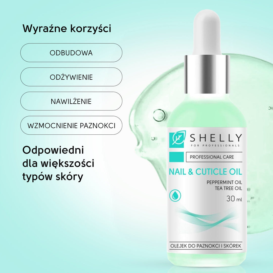 Nail and cuticle oil with moroccan mint extract and tea tree oil Shelly 30 ml