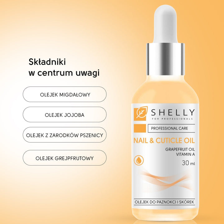Nail and cuticle oil with grapefruit extract and vitamin A Shelly 30 ml
