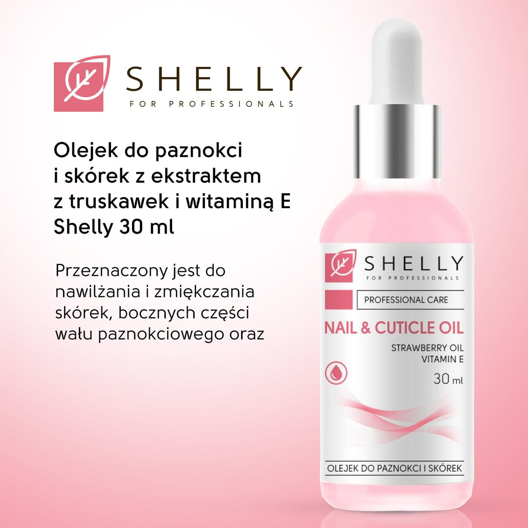 Nail and cuticle oil with strawberry extract and vitamin E Shelly 30 ml