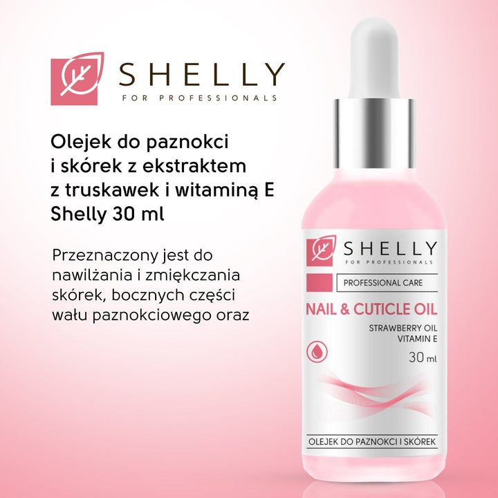 Nail and cuticle oil with strawberry extract and vitamin E Shelly 30 ml