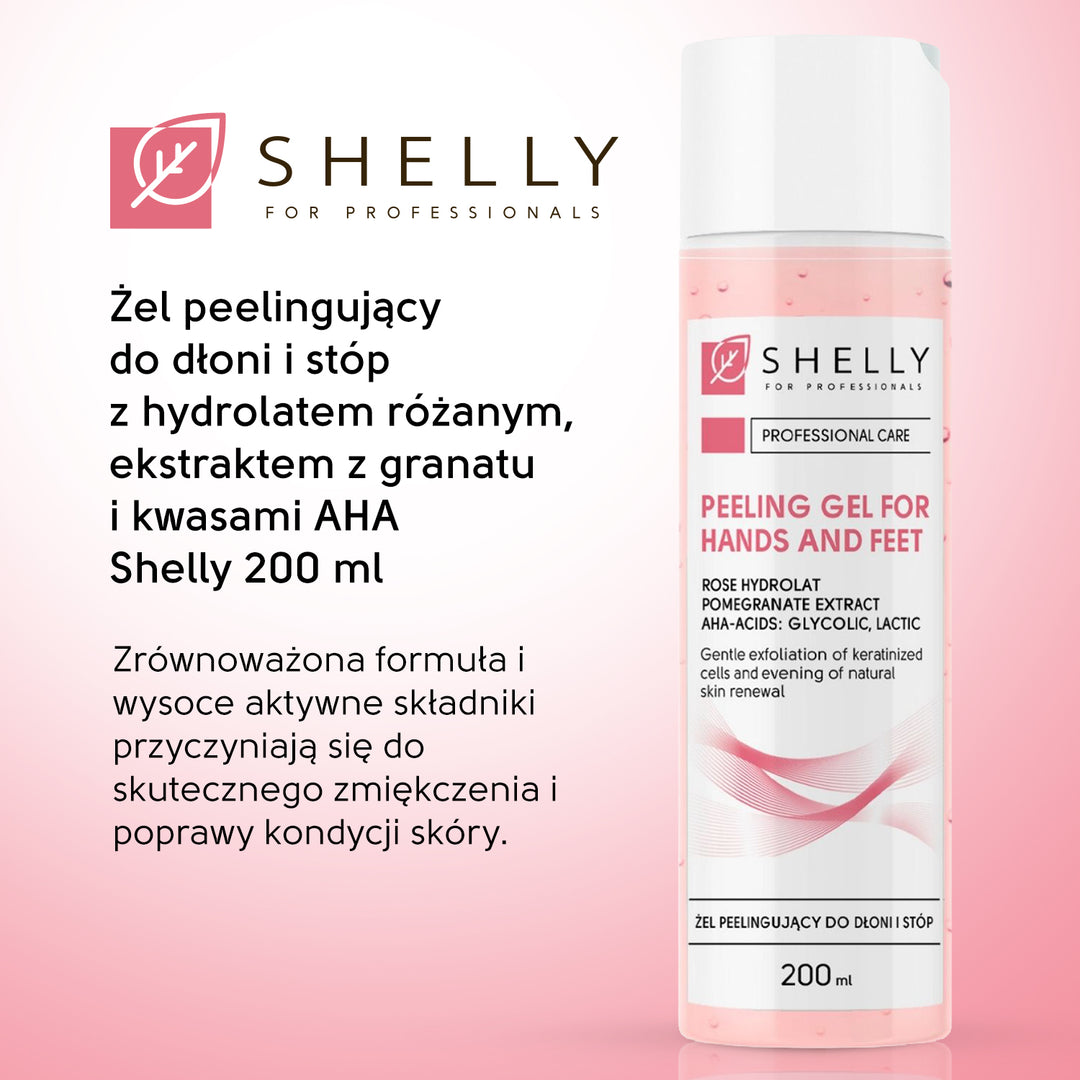 Peeling hand and foot gel with rose hydrolate - 200 ml