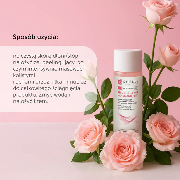 Peeling hand and foot gel with rose hydrolate - 200 ml