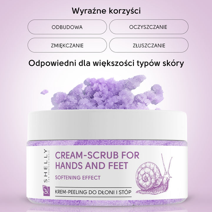 Cream-scrub for hands and feet with allantoin, snail extract and shea oil - 350 g