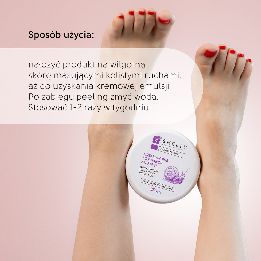 Cream-scrub for hands and feet with allantoin, snail extract and shea oil - 350 g