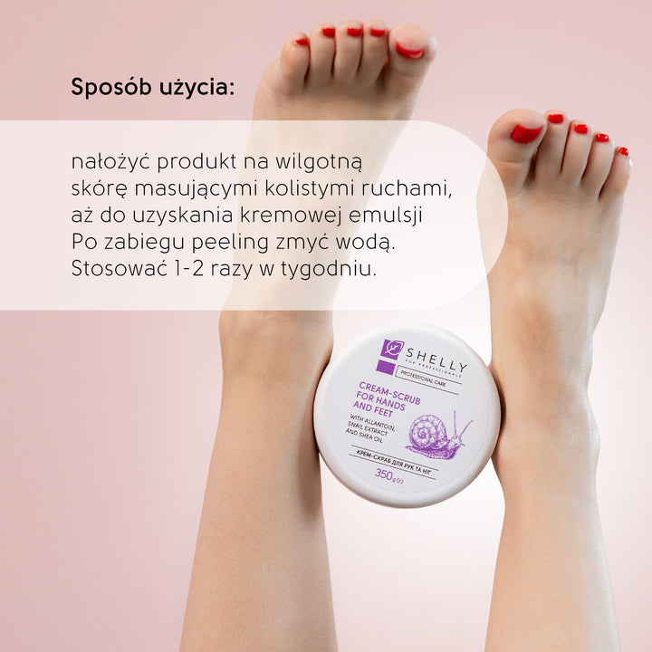 Cream-scrub for hands and feet with allantoin, snail extract and shea oil - 350 g