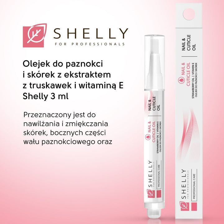 Nail and cuticle oil with strawberry extract and vitamin E Shelly 3 ml
