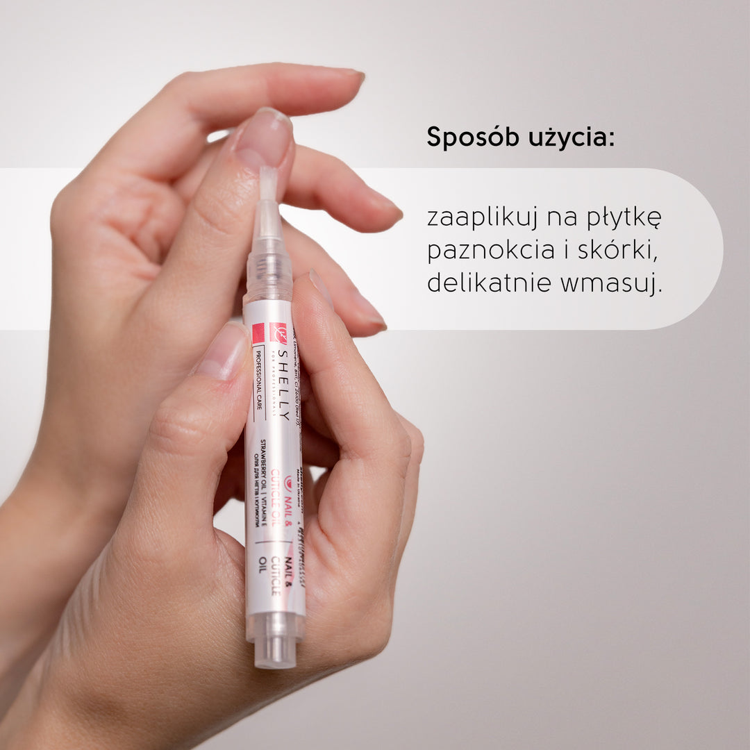 Nail and cuticle oil with strawberry extract and vitamin E - 3 ml
