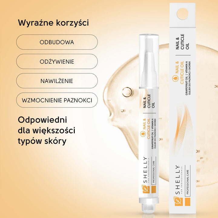 Nail and cuticle oil with grapefruit extract and vitamin A Shelly 3 ml
