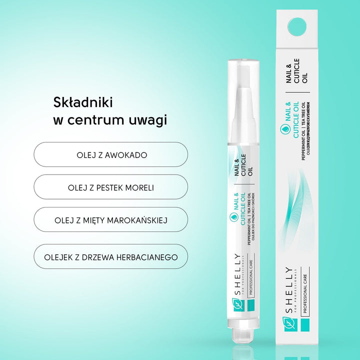 Nail and cuticle oil with moroccan mint extract and tea tree oil Shelly 3ml
