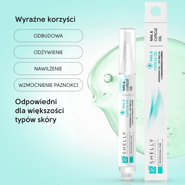 Nail and cuticle oil with moroccan mint extract and tea tree oil Shelly 3ml