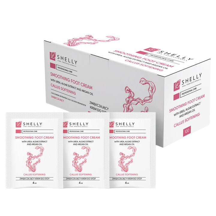 Softening foot cream with urea, algae extract and argan oil Shelly 4 ml x 100 pcs.