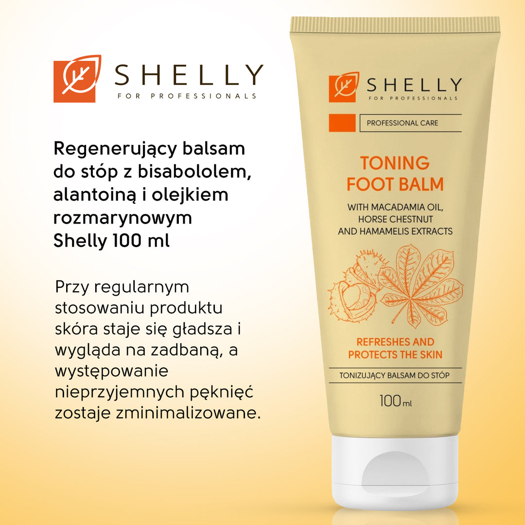 Toning foot balm with macadamia oil, extracts of horse chestnut and witch hazel - 100 ml