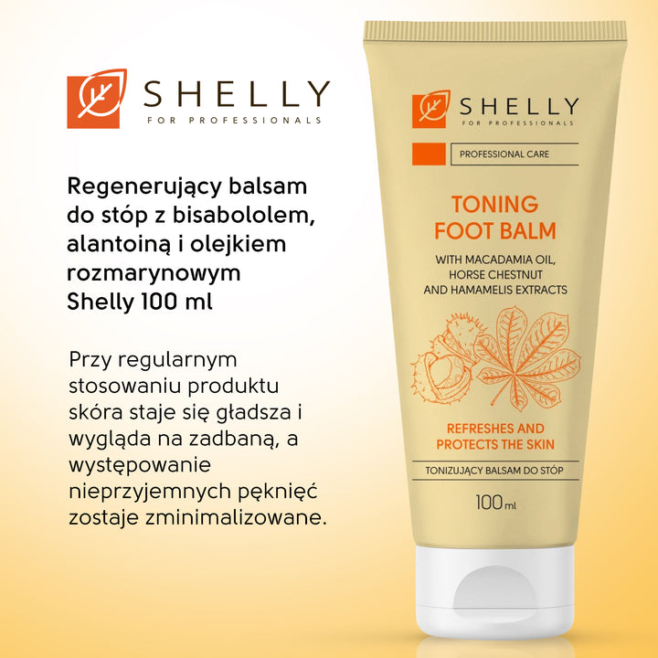 Toning foot balm with macadamia oil, extracts of horse chestnut and witch hazel - 100 ml