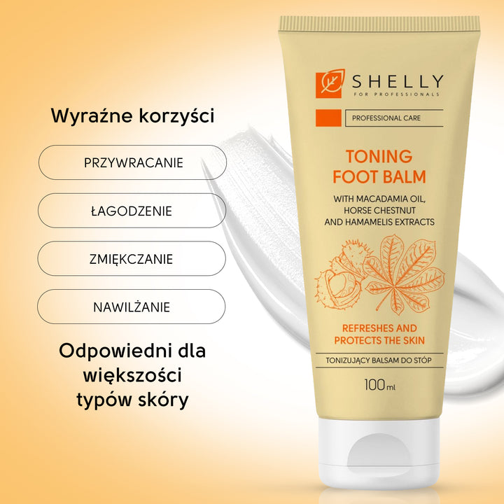 Toning foot balm with macadamia oil, extracts of horse chestnut and witch hazel - 100 ml