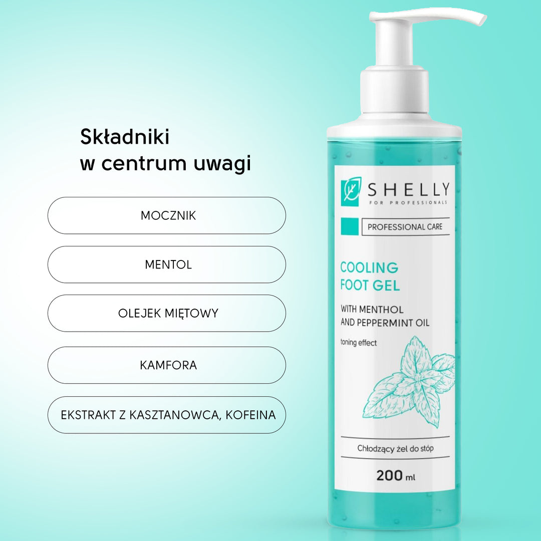 Cooling gel for feet with menthol and mint oil Shelly 200 ml