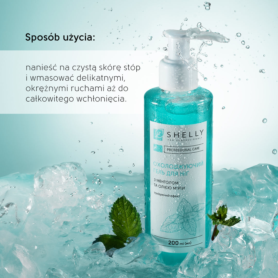 Cooling gel for feet with menthol and mint oil Shelly 200 ml