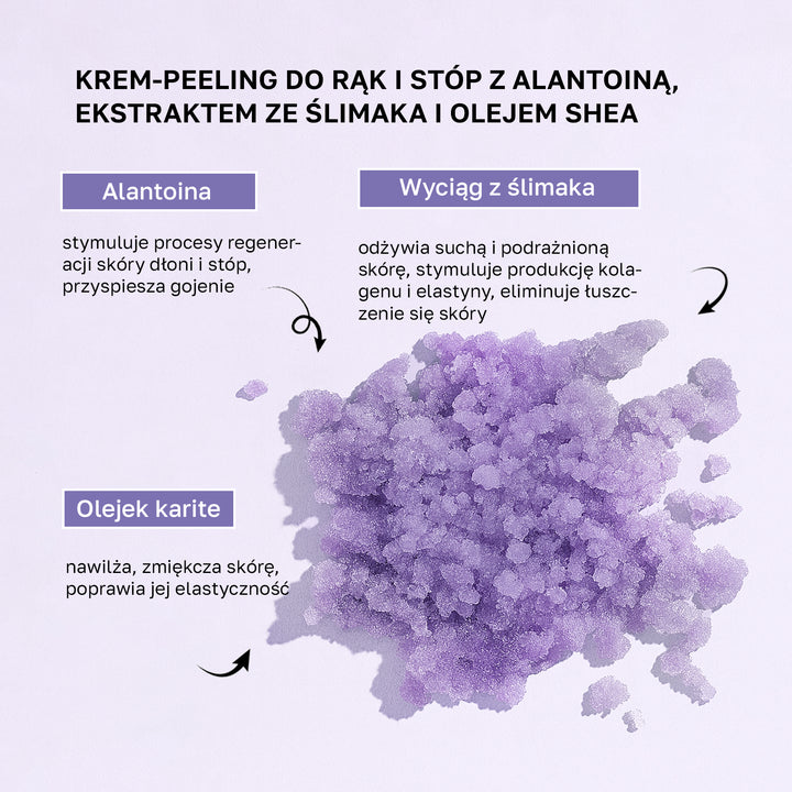 Cream-scrub for hands and feet with allantoin, snail extract and shea oil - 350 g