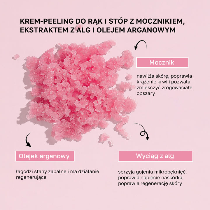 Cream-scrub for hands and feet with urea, algae extract and argan oil - 350 g