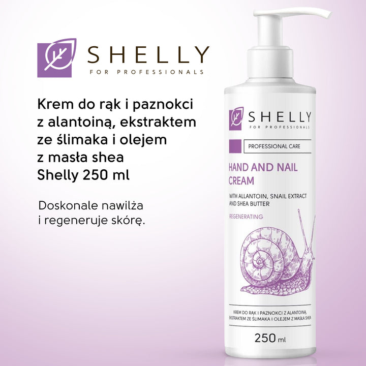 Hand and nail cream with allantoin, snail extract and shea oil - 250 ml