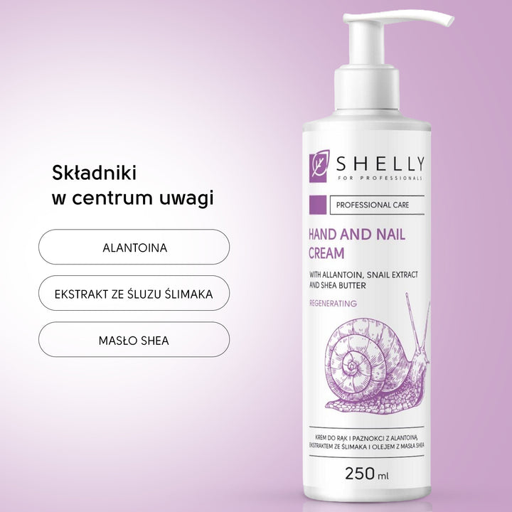 Hand and nail cream with allantoin, snail extract and shea oil - 250 ml