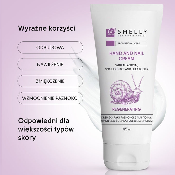 Cream for hands and nails with allantoin, snail extract and shea butter Shelly 45 ml