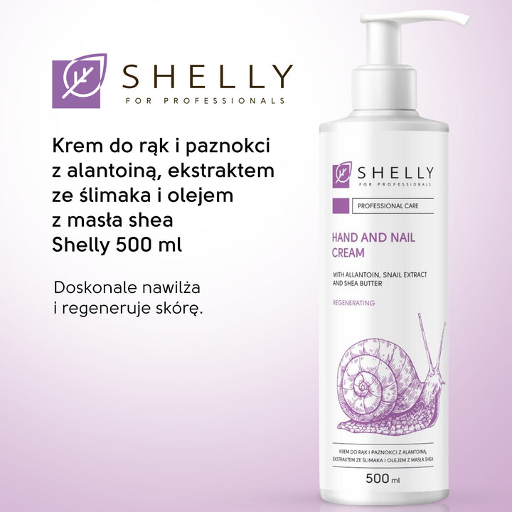 Hand and nail cream with allantoin, snail extract and shea oil - 500 ml