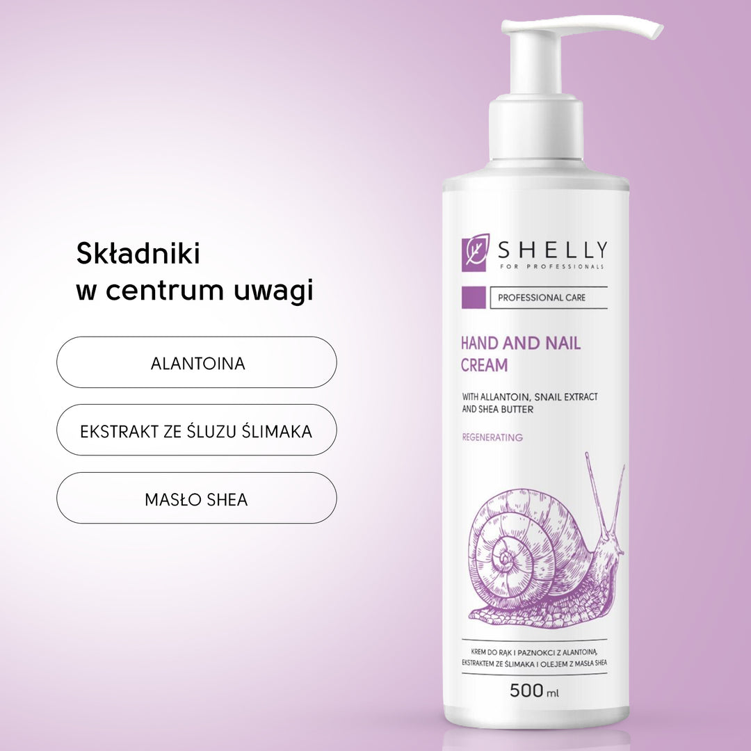 Hand and nail cream with allantoin, snail extract and shea oil - 500 ml