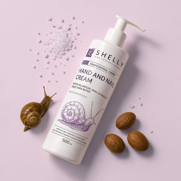 Hand and nail cream with allantoin, snail extract and shea oil - 500 ml
