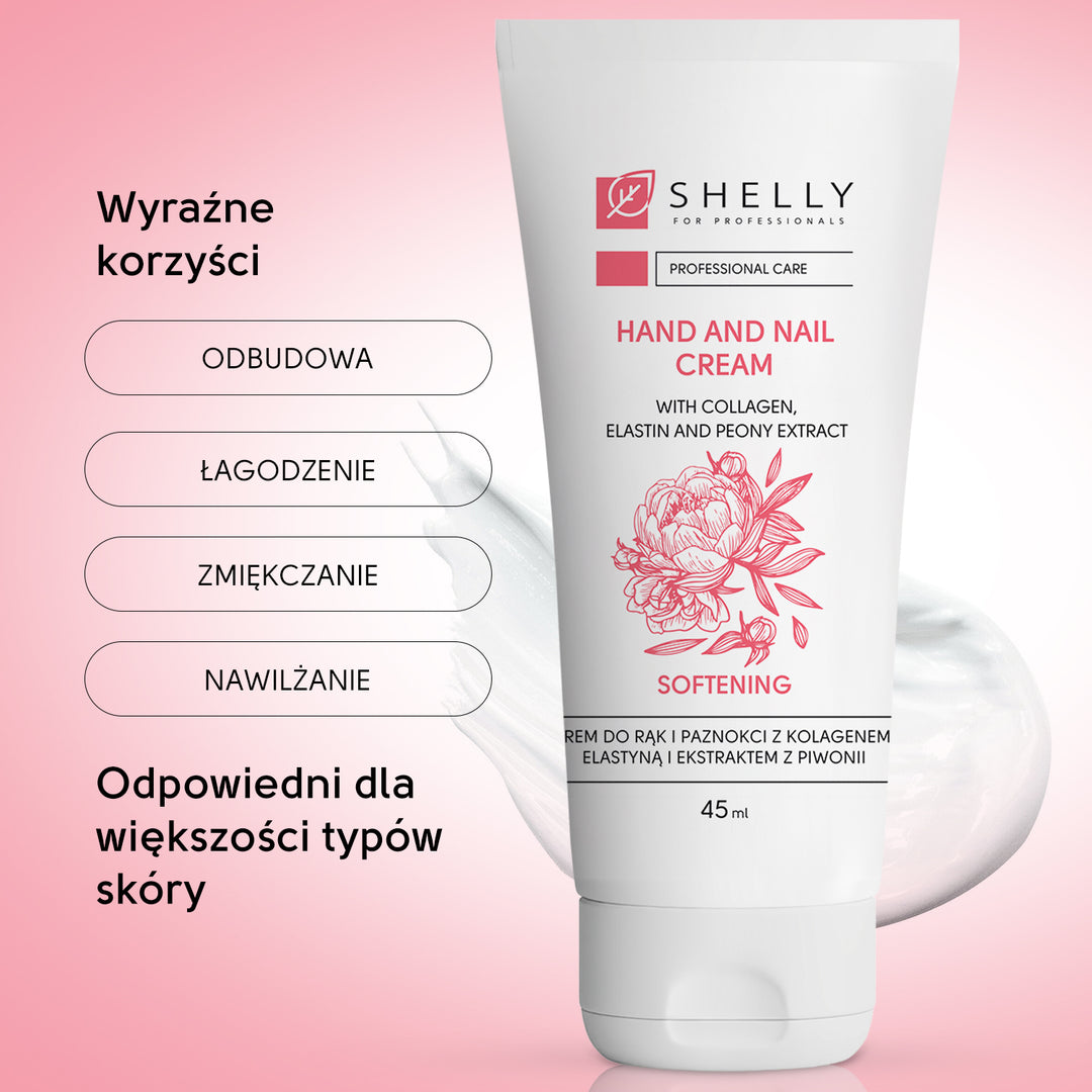 Hands and nails cream with collagen, elastin and peony extract - 45 ml