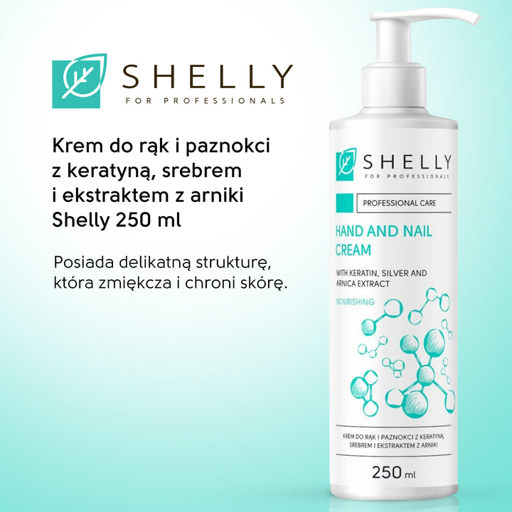 Hands and nails cream with keratin, silver and arnica extract - 250 ml