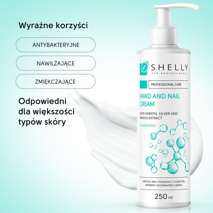 Hands and nails cream with keratin, silver and arnica extract - 250 ml