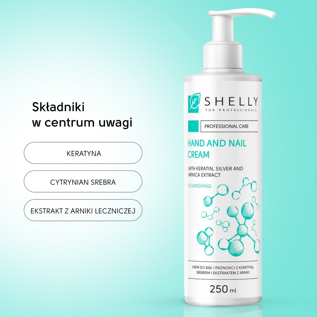 Hands and nails cream with keratin, silver and arnica extract - 250 ml