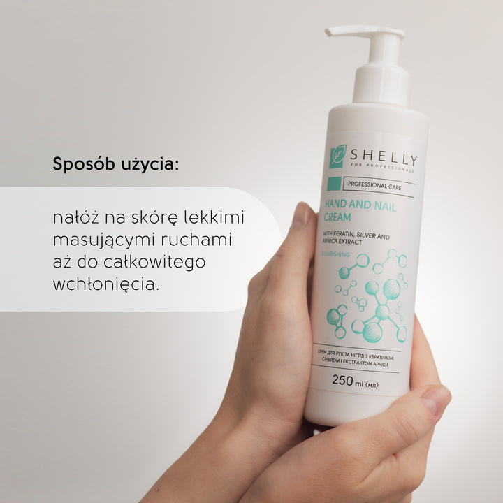 Hands and nails cream with keratin, silver and arnica extract - 250 ml