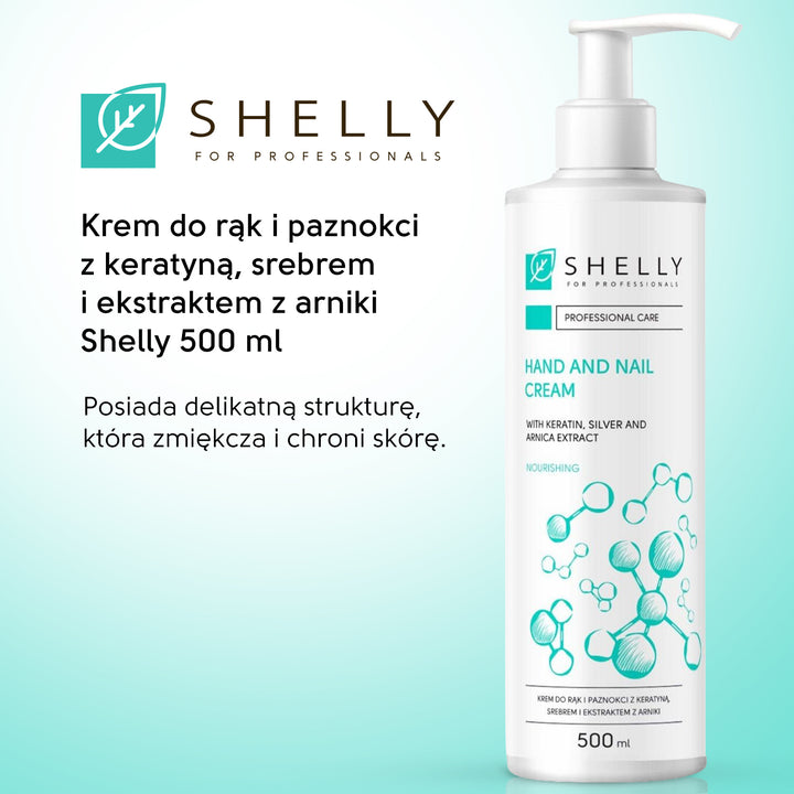 Hands and nails cream with keratin, silver and arnica extract - 500 ml