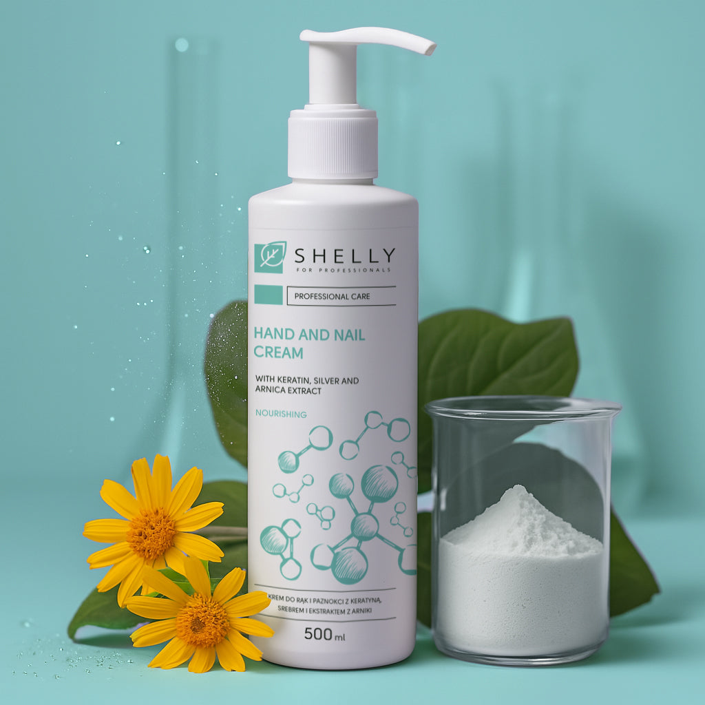 Hands and nails cream with keratin, silver and arnica extract - 500 ml