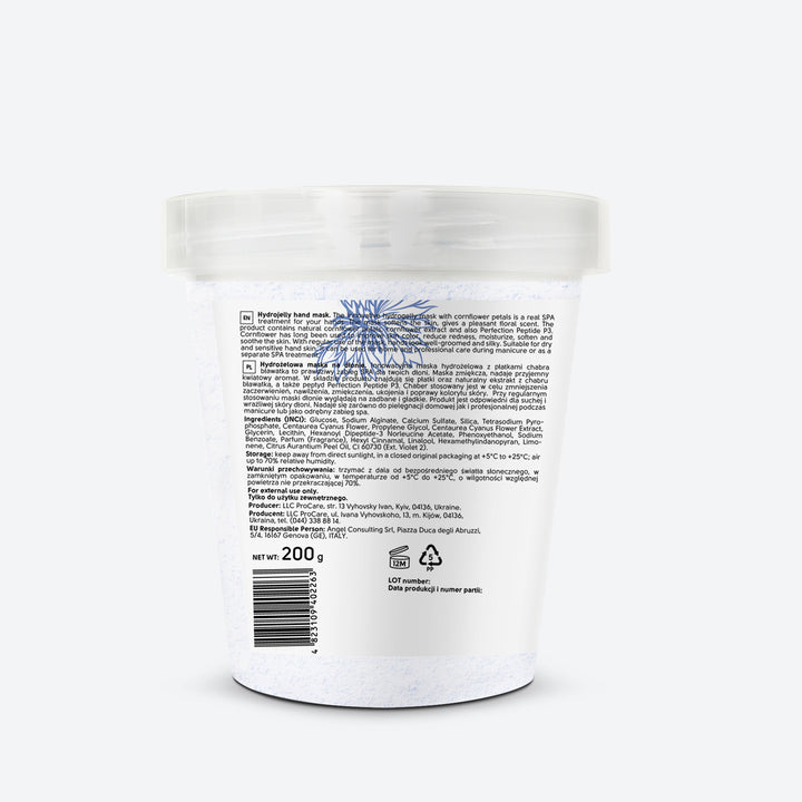 Hydrogel hand mask with cornflower petals – 200 g