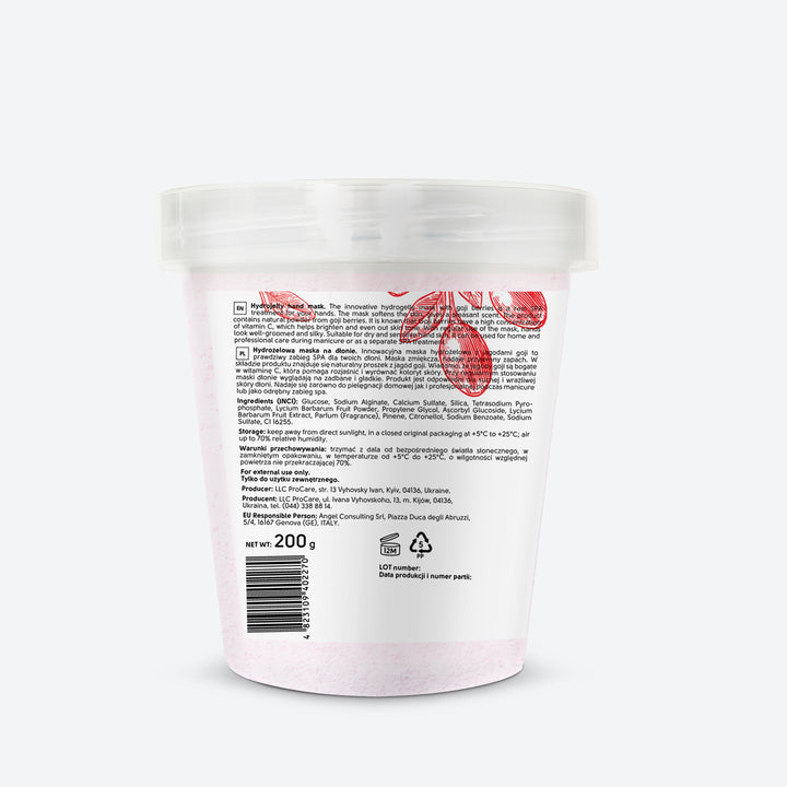 Hydrogel hand mask with goji berries – 200 g