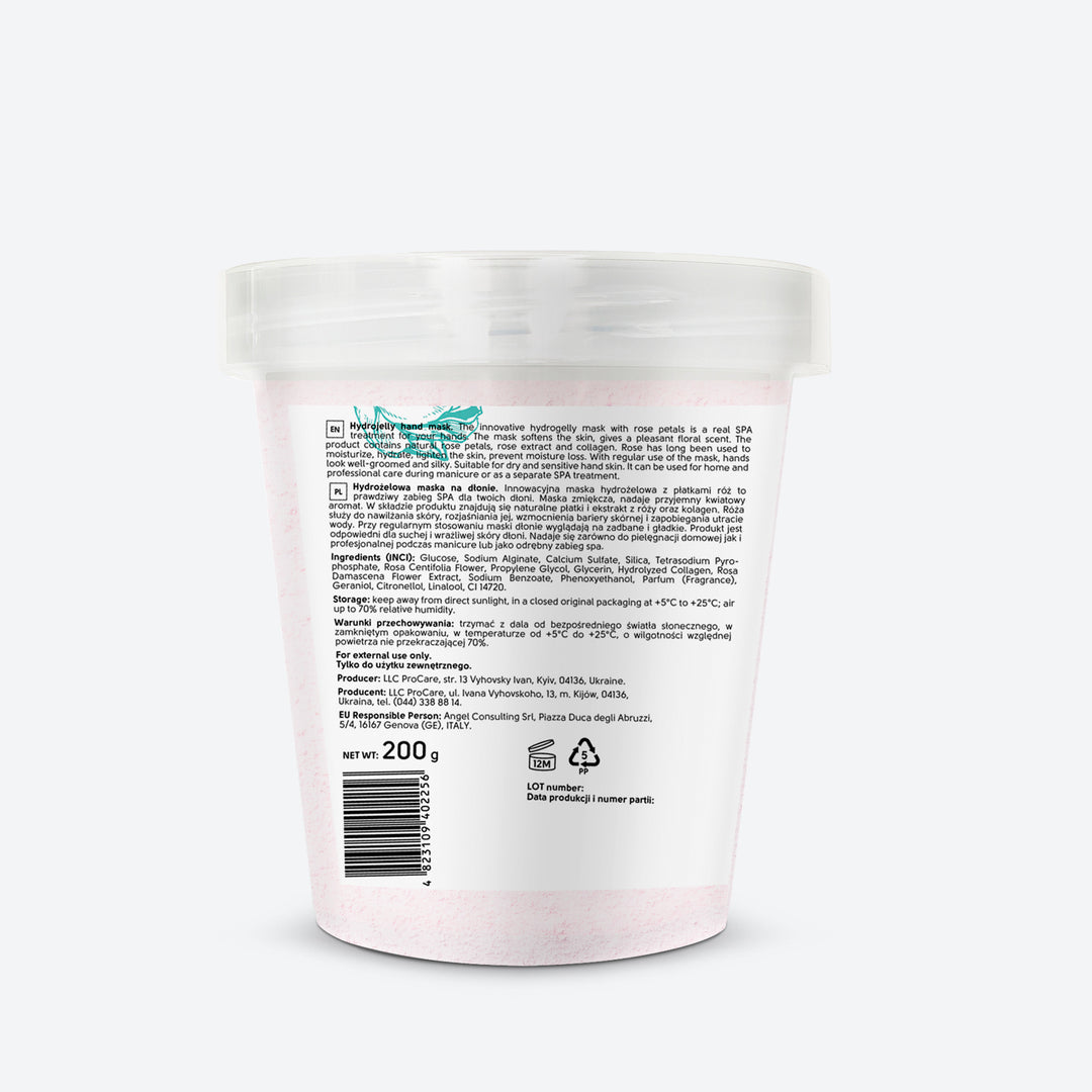 Hydrogel hand mask with rose petal – 200 g