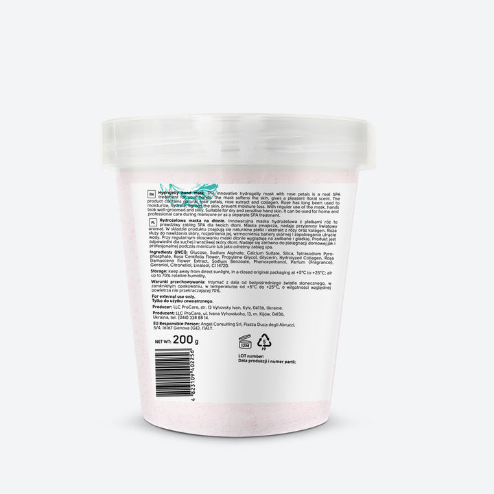 Hydrogel hand mask with rose petal – 200 g
