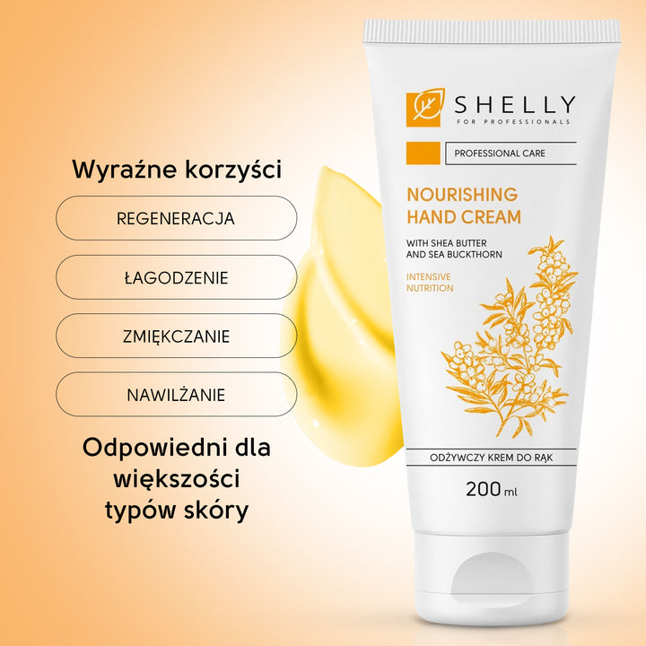 Nourishing hand cream with shea butter and sea buckthorn Shelly 200 ml