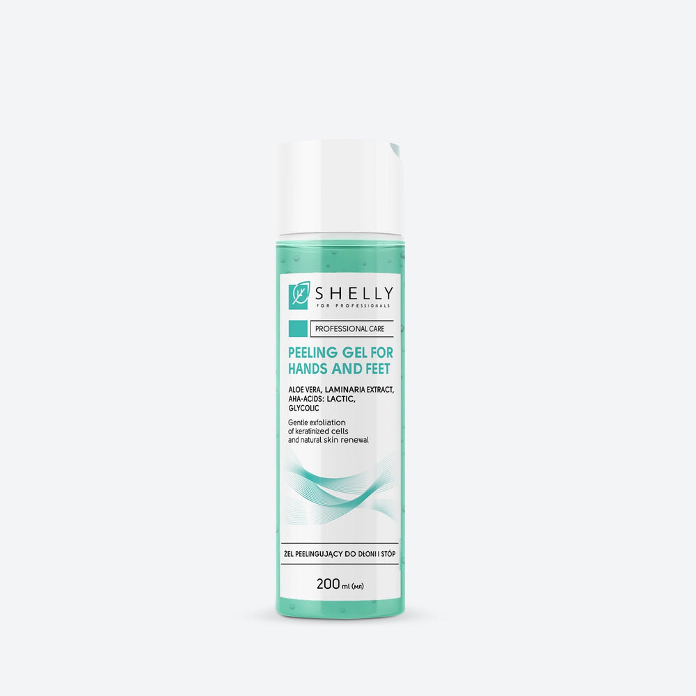 Peeling gel for hands and feet with aloe vera, mint extract and aha-acids Shelly 200 ml