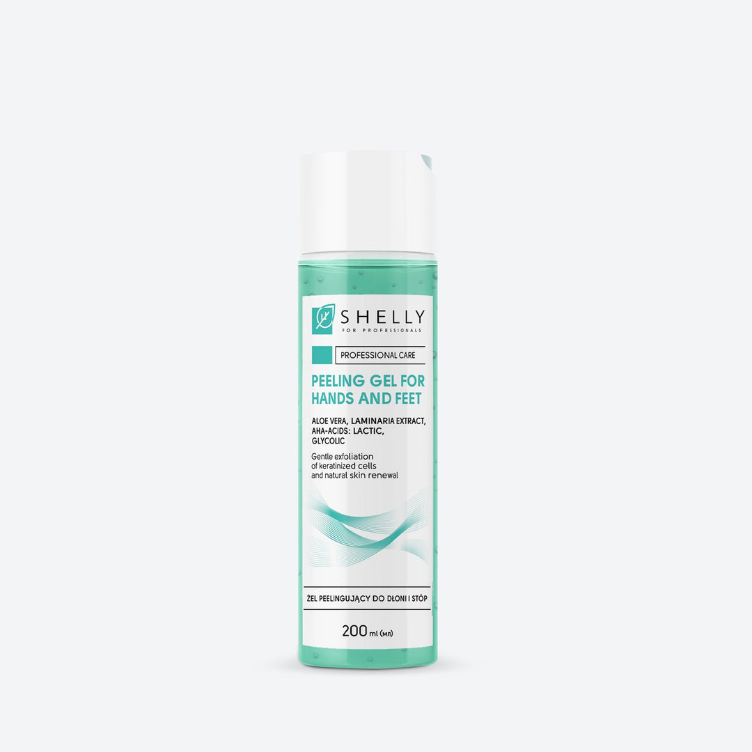 Peeling gel for hands and feet with aloe vera, mint extract and aha-acids Shelly 200 ml