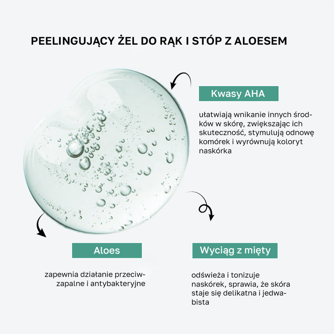 Peeling hand and foot gel with aloe vera - 200 ml