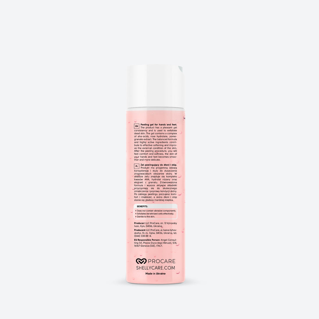 Peeling hand and foot gel with rose hydrolate - 200 ml