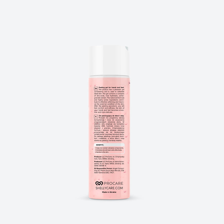 Peeling hand and foot gel with rose hydrolate - 200 ml